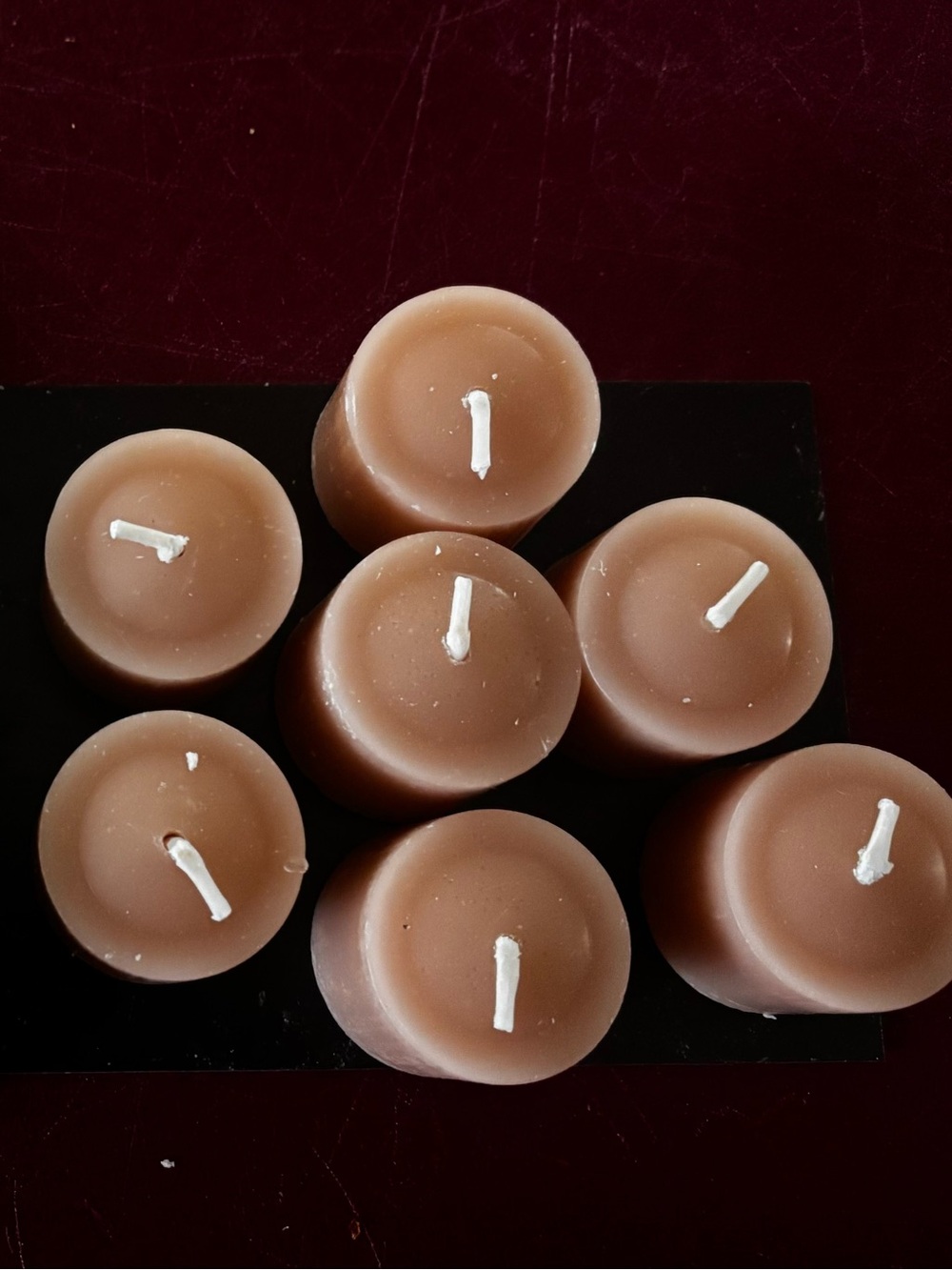 Tag Brown Votive Candle Set of 7